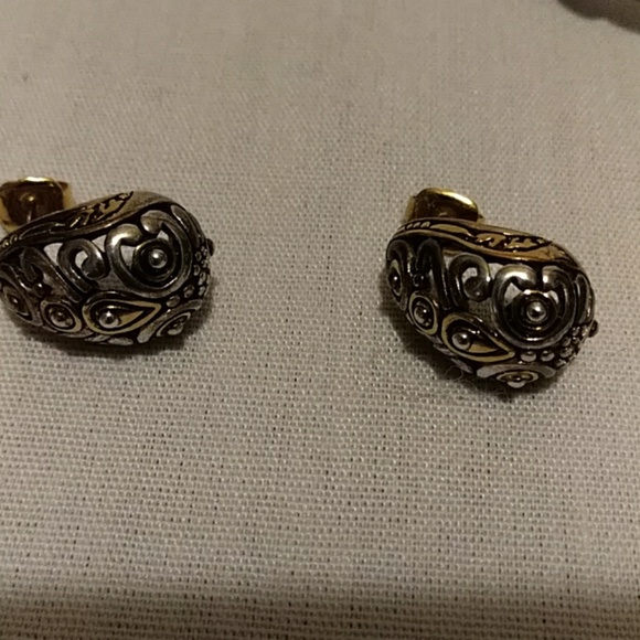 Avon Vintage Magnetic Silver & Gold Tone Bracelet and Earrings Set - Picture 6 of 6